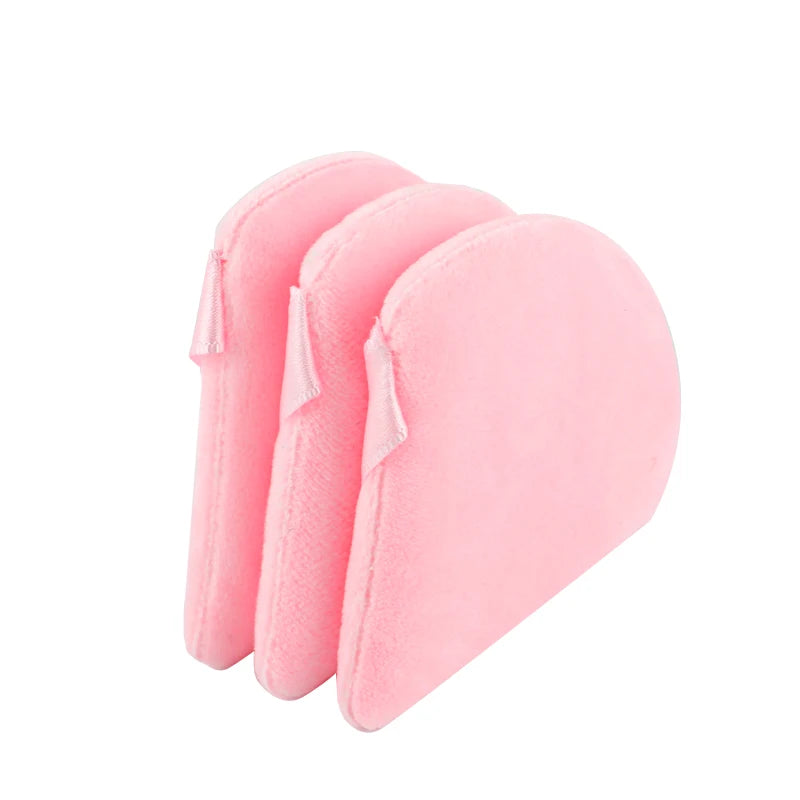 1/2/3/6Pcs Triangle Velvet Powder Puff Face Cosmetic Eye Beauty Makeup Tool Reusable Sponge Washable Mini Powder Puff Accessorie