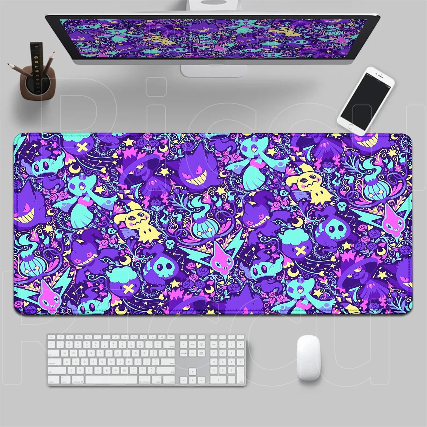 HD 900x400 Rubber Large PC Mousepad Gaming Mouse Pad Accessories Pikachu Slowpoke XXL Desk Keyboard Mat Computer Laptop Mausepad