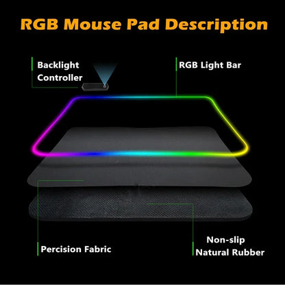 RGB Galaxy Milky Way Mouse Pad XXL 90X40 Carpet PC Gamer Computer Keyboard Desk Mat Anti-slip Mousepad Gaming Led Backlight Mats
