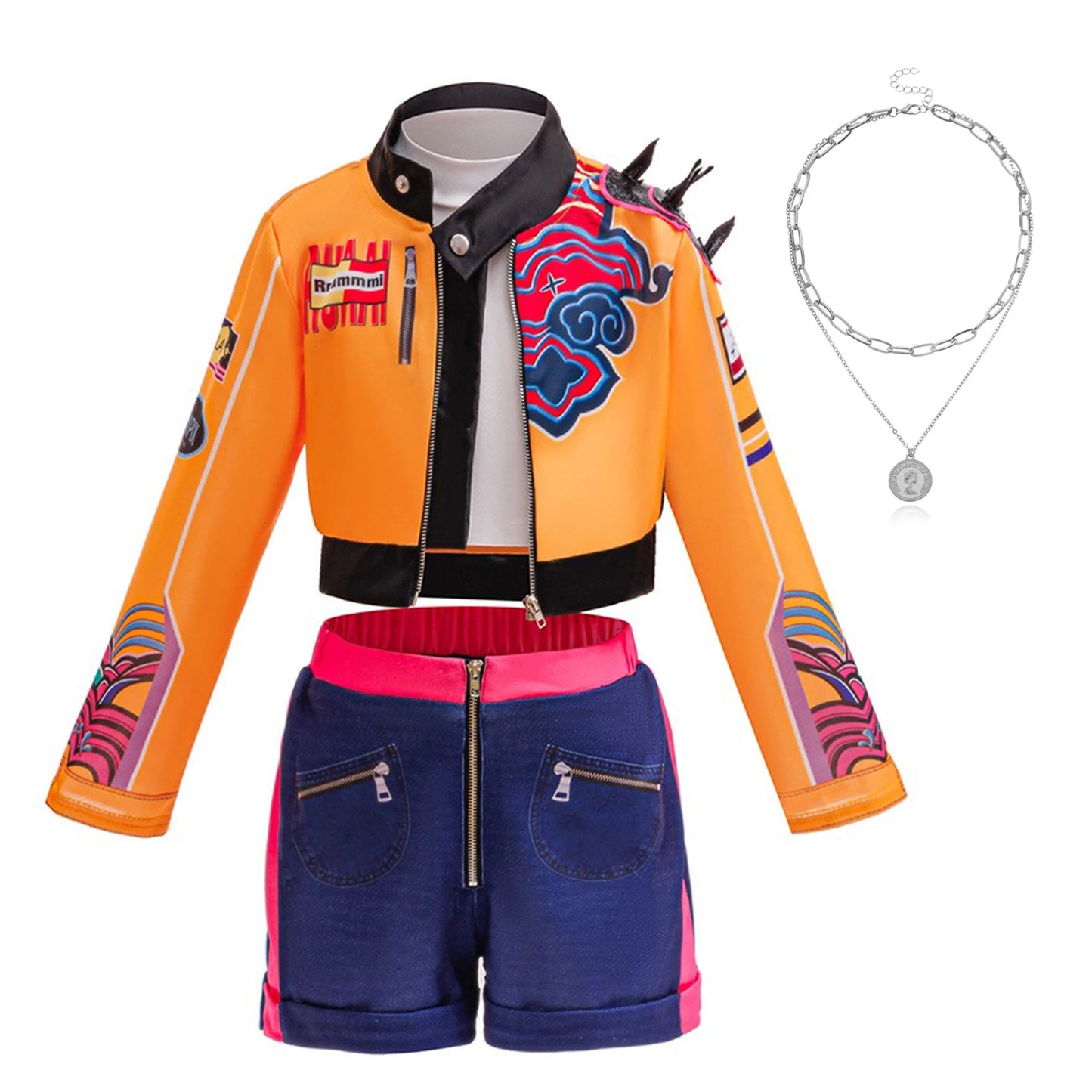 rumi costume kids kpop Singer Cosplay Girls Dress for Birthday Party Halloween Carnival