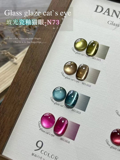 9 Color/Set Crystal Cat Eye Gel Nail Polish Set Semi Permanent UV LED Gel Lacquer Magnetic Cat Eye Gel Varnish For Nail Art 15ml
