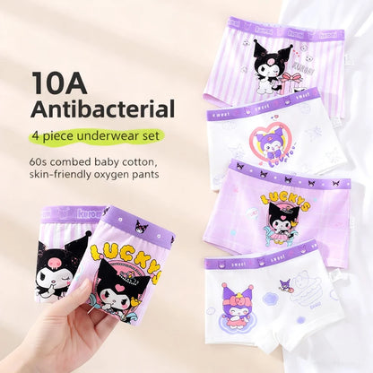 4pcs Pokemon Boys Boxer Underpants Cotton Anime U Pouch Bulge Underwear Cartoon Shorts Kids Cute Breathable Boxer Pants 2-12Y