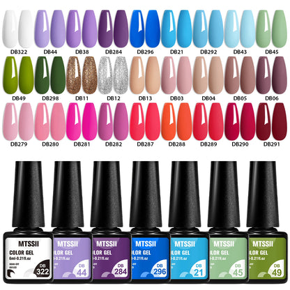 27pcs Gel Nail Polish Set Pink Red Glitter Semi Permanent UV Gel Polish Kits All For Manicure Soak Off Vernis DIY Nail Supplies
