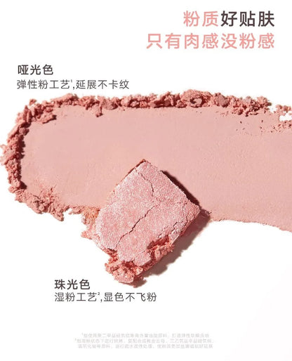 Judydoll 4 Colors Eyeshadow Palette Blush Eyeliner Eye Shadow Highlight Contour Palette Silkworm Plate Face Brighten Makeup