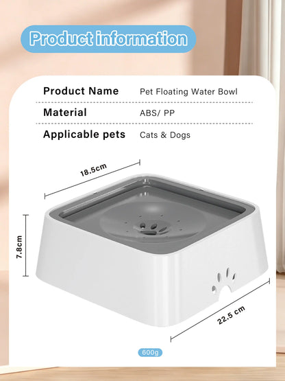 Floating Pet Bowl Dog 1L Cat Water Dispenser ABS Plastic Pet Drinking Bowl for Long-Haired Pets Drinking Dispenser with Filter