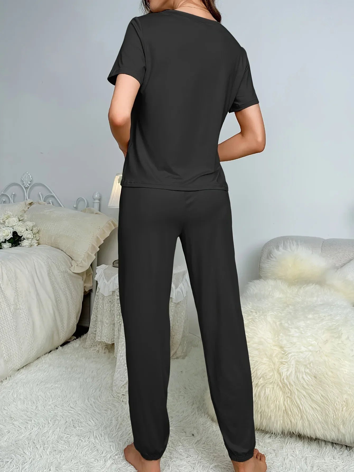 Suit Women's Clothing Family Clothing Summer Comfortable Casual Fashion Pajamas And Pants Set Two-piece