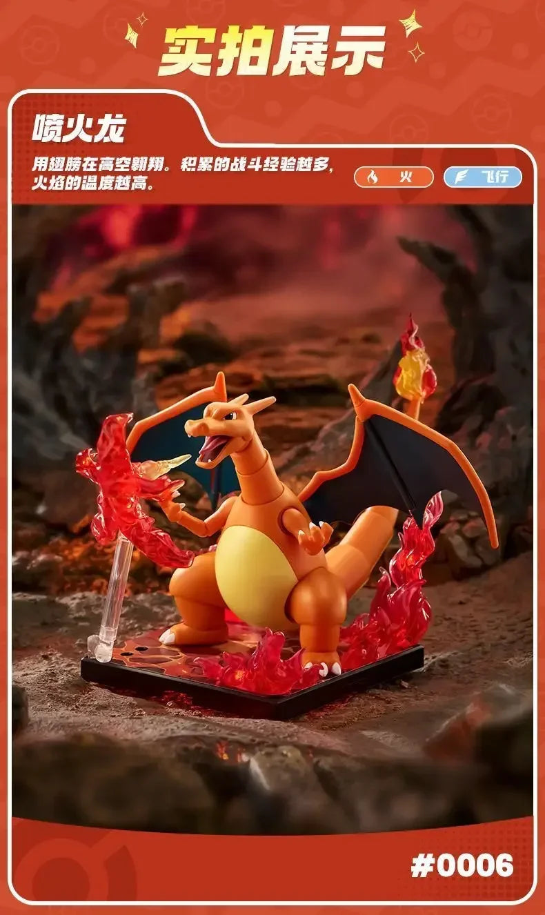 In Stock New Blokees Pokemon Assembly Action Figure Pikachu Charizard Anime Original Desktop Decoration Customized Toys Gifts