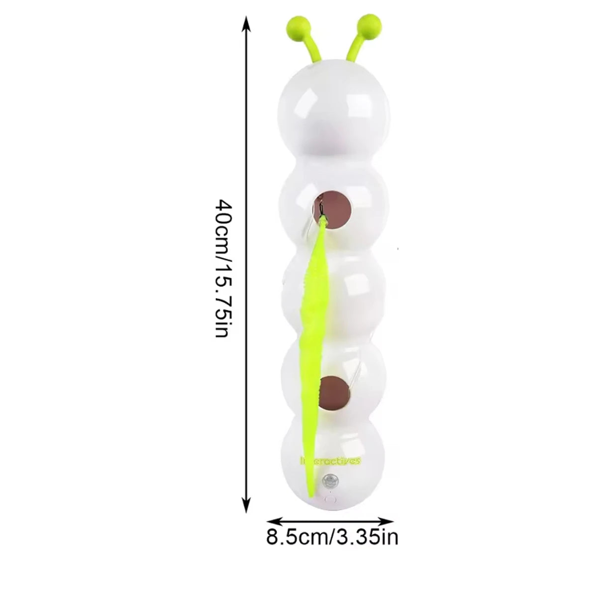 Sensor Automatic Cat Feather Toy USB Rechargeable Interactive Fluffy Tail Teaser with Suction Cup Automatic Cat Toy for Indoor
