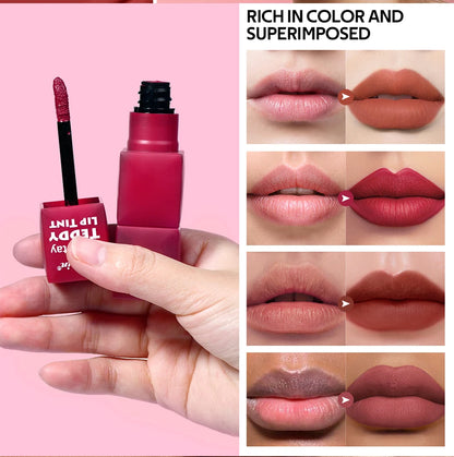 Lip Stain Super Stay Teddy Lip Tint Long Lasting Matte Lipstick For Up To 12HR Wear Waterproof Cosmetics