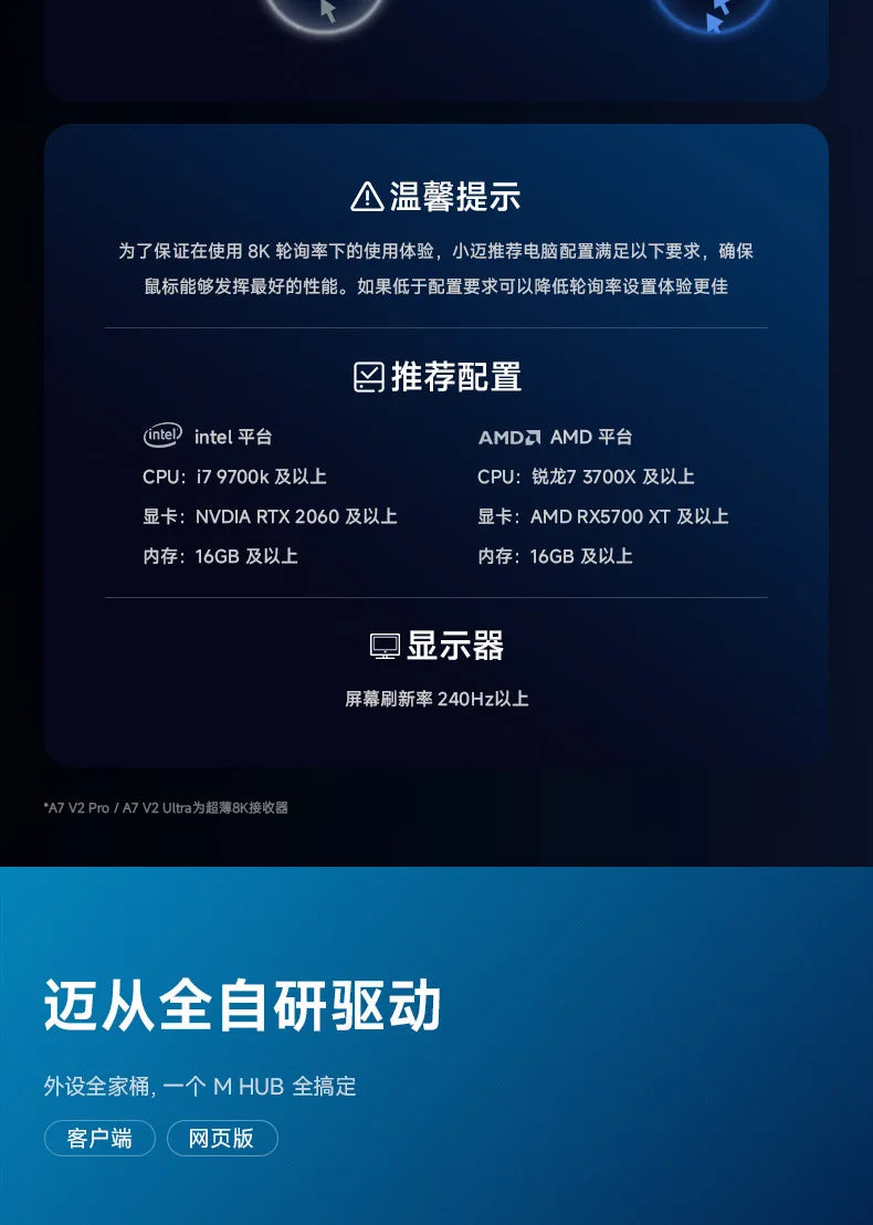 New Mchose A7 & A7v2 Advanced Lightweight Wireless Mouse Tri-Mode Connection Gaming Office Mouse Christmas Gift For Boys