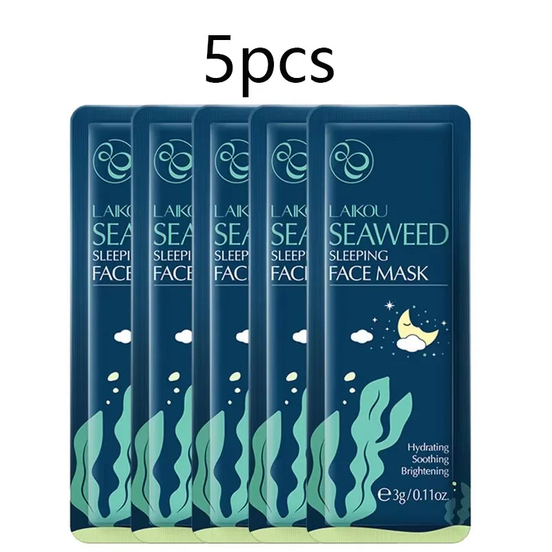 LAIKOU Sleeping Face Mask Set: 5pcs Night Repair & Deep Hydration Combo