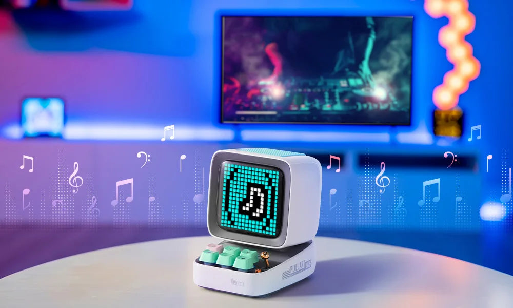 Divoom Ditoo-Pro Speaker Mini Retro Pixel Art Bluetooth Portable Alarm Clock DIY LED Display Board Cute Gift Vintage 블루 투 스 화자