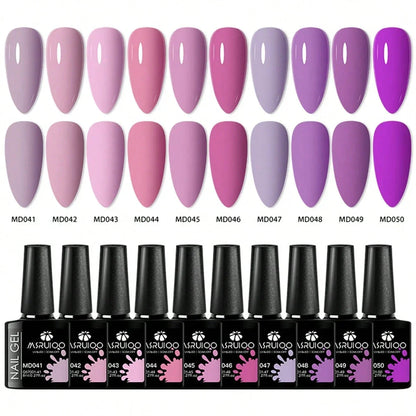 10pc Nail Gel Polish Set HEMA FREE All-Season Nails DIY Nail Art UV/LED Painting Vernis Manicure Kit Long Lasting Hybrid Gel