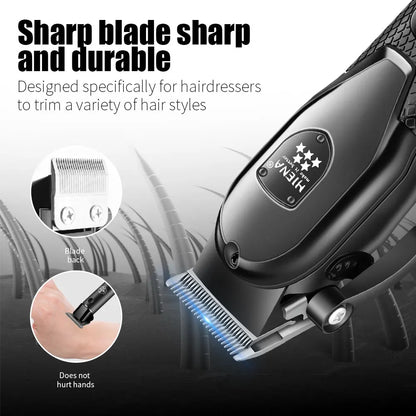 hiena Hair Clipper Kit for Men Electric Shaver Hair Trimmer Professional Cutting Machine Hair Trimmer with LCD Digital Display