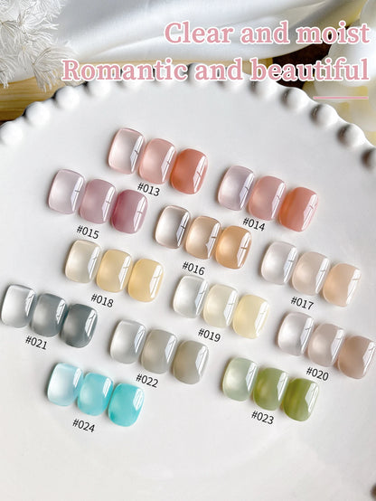 24Pcs 15ML Ice-through Color Gel Nail Polish Semi Permanent Nail Art Soaking UV LED Nail Salon DIY Nail Salon Gel For Spring