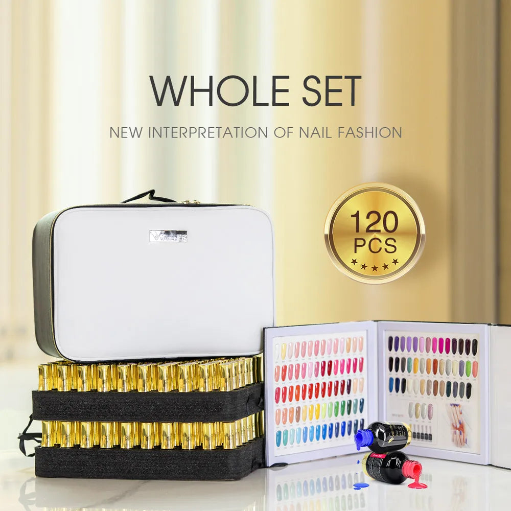 120pcs*12ml Venalisa Gel Polish Set Vernish Color Gel Polish TPO FREE Color For Nail Art Design Whole Set Nail Gel Enamel Kit