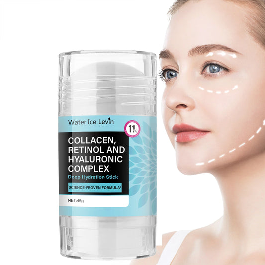 Retinol Collagen Facial Care Stick, Firming Face and Neck Skin, Unisex, Moisturizing, Refreshing and Easy to Absorb, Elastic and Translucent, Moisturizing and Long-Lasting Moisturizing