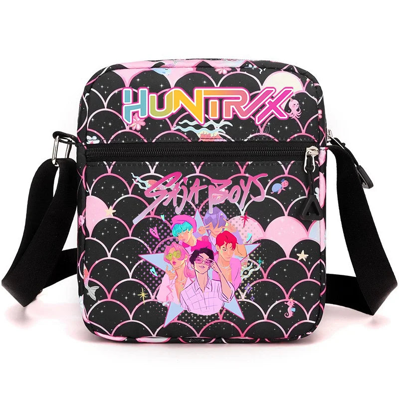 New⭐️ KPOP Shoulder Bag Crossbody Bags Double-deck Storage Bag Large Capacity Square Zip Storage Sports Bag Fans Gift