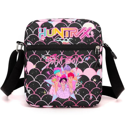 New⭐️ KPOP Shoulder Bag Crossbody Bags Double-deck Storage Bag Large Capacity Square Zip Storage Sports Bag Fans Gift