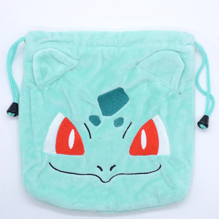 20x22cm Pokemon Pikachu Drawstring Anime Bag Cute Portable Storage Cosmetic Bag Coin Purse Children Birthday Gifts