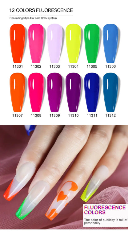 Clou Beaute 10/12/20/24pcs Gel Nail Polish Set Color 15ml White Glass Bottle Nail Art Kit Semi Permanent Gellack Nail Varnish