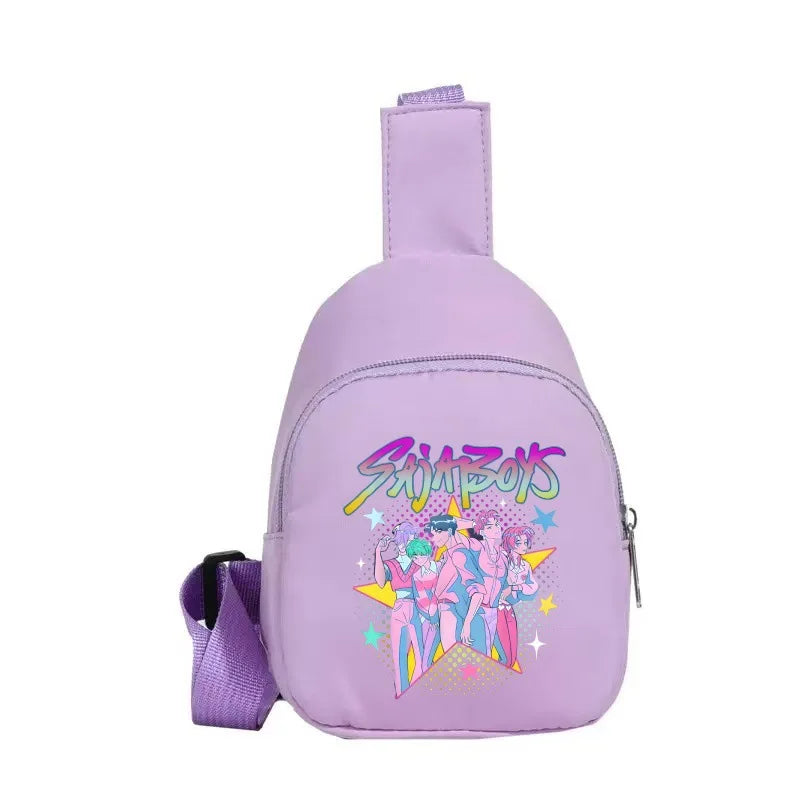 New Children Chest Bag Anime Cartoon Alphabet Fashionable Shoulder Diagonal Straddle Bag Girl Boy Cartoon Casual Chest Bags