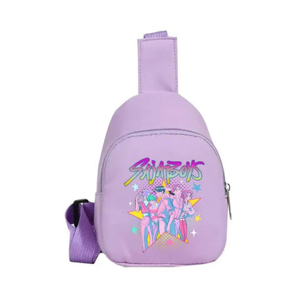 New Children Chest Bag Anime Cartoon Alphabet Fashionable Shoulder Diagonal Straddle Bag Girl Boy Cartoon Casual Chest Bags