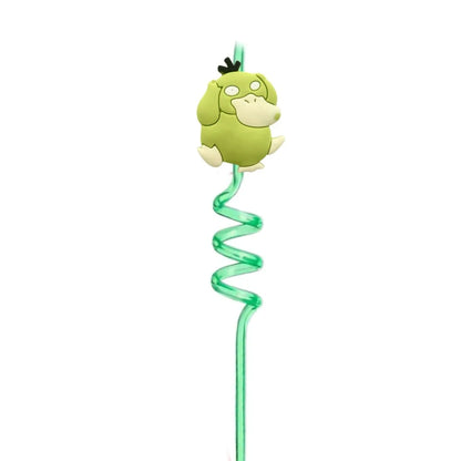 FUNISM Pikachu series cartoon creative spiral straws decorate party reusable colorful straws