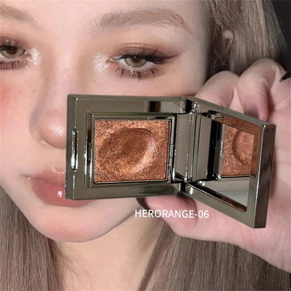 Metallic Glitter Eyeshadow Cream Sparkling Mousse Shimmer Highlighter Pressed Pigments Punk Purple Pearlescent Eyeshadow Palette