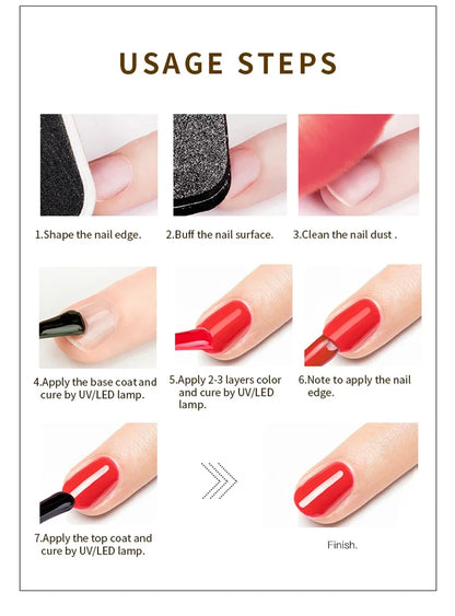 Eleanos Christmas 36pcs Fall Winter Red Gel Nail Polish Set With Color Card Korean Style Gel Kit Nail UV LED Varnishes Nail Art