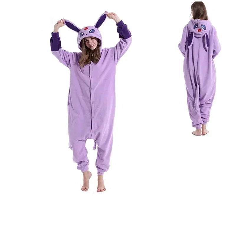 TAKARA TOMY Pokemon Cosplay Kigurumi Onesie Snorlax Jigglypuff Umbreon Gengar Costume Halloween Adult Anime Bulbasaur Pajamas