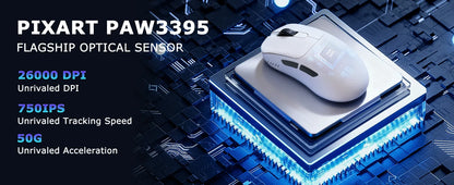 Ajazz AJ179 Apex AJ179PRO 8kHZ Wireless  Gaming Mouse PAW3950 Sensor 30000DPIR GB Charging Dock Macro Defines The Wired Mouse
