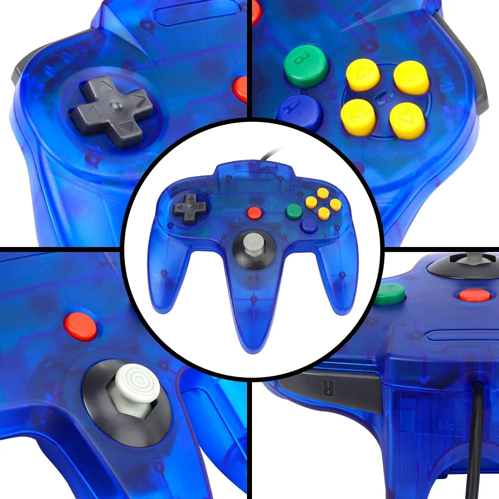 8 Colors Wired Gamepad For N64 Console Joypad Control for N64 Classic Joystick Retro Game Console Gamepad Accessories