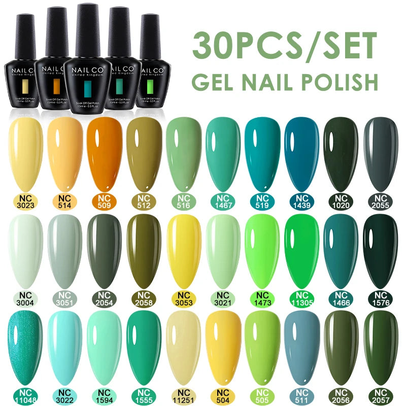 NAILCO 15ml 30/20/10pcs/Set UV Gel Nail Polish Semi Permanent Esmalte Vernis LED Gel Varnish Soak Off Nail Art All For Manicure
