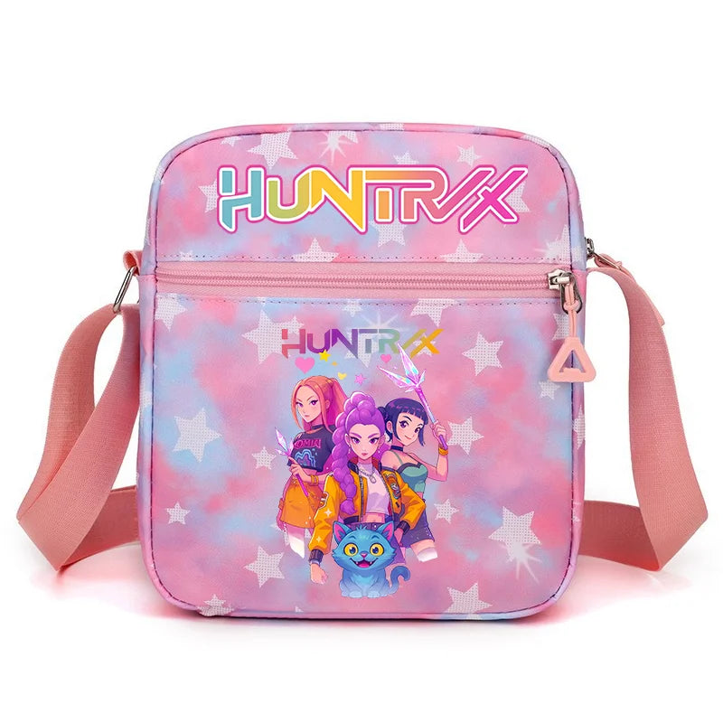 New⭐️ KPOP Shoulder Bag Crossbody Bags Double-deck Storage Bag Large Capacity Square Zip Storage Sports Bag Fans Gift