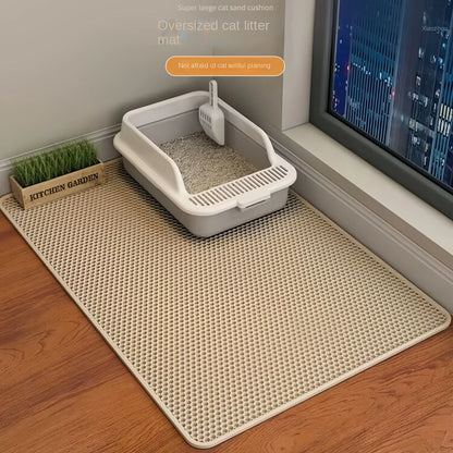 Cat Litter Mat Waterproof Double Layer Pet Litter Box Mat Pet Toilet Cat Mat Nonslip Sand Cat Washable Mat Pet Clean