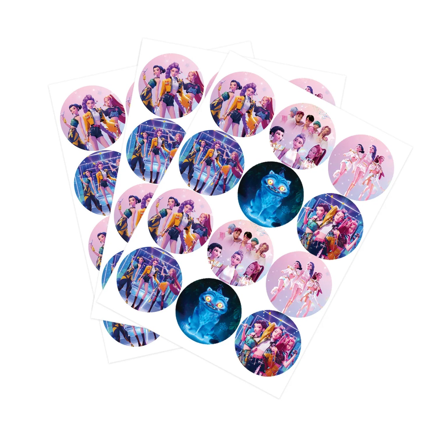 12 PCS Cute Cartoon k-pop Paper Gift Bags with Handles, Sealable Holiday & Party Bags for Candy & Small Gifts  Bullet Points