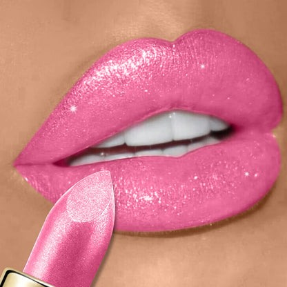High Pigmented Shiny Lipstick,Stain Resistant,Long-Lasting,Glossy Waterproof Lipstick Shimmering Makeup Valentine'S Day Gift