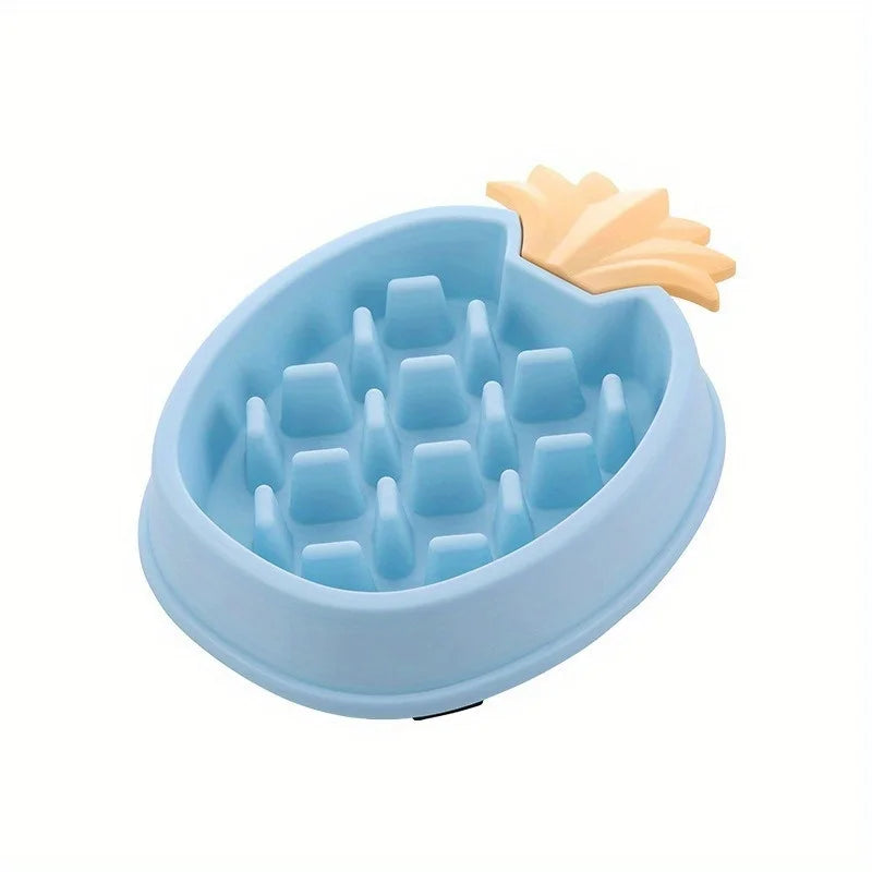 1pc Pineapple Shaped Slow Feeder Pet Bowl Anti-choking Dog Food and Water Bowl Pet Slow Feeding Basin Pet Puzzle Food Feeder