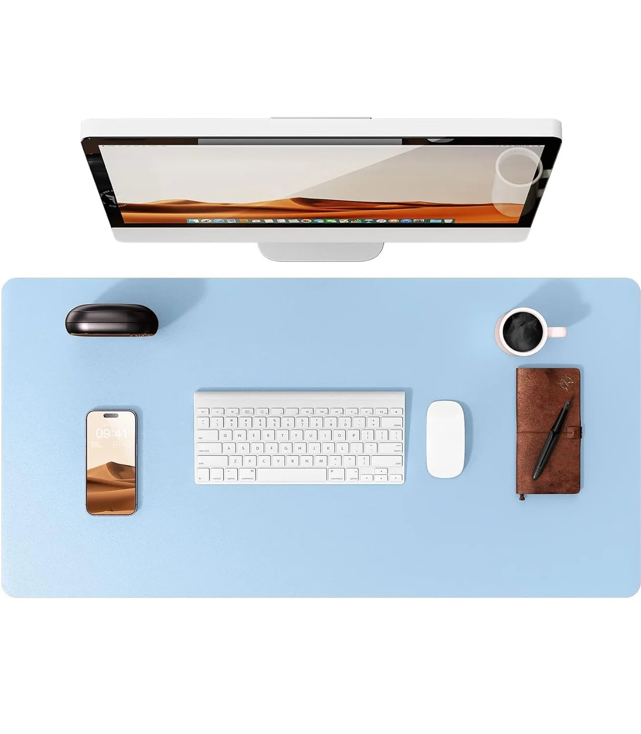 YSAGi Premium PU Leather Desk Mat: Non-Slip Waterproof Office Protector