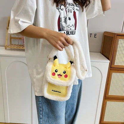 New Cute Pokemon Pikachu Plush Anime Bags Women’s Crossbody Bag Creative Cartoon Decoration Backpack Birthday Gifts Toys