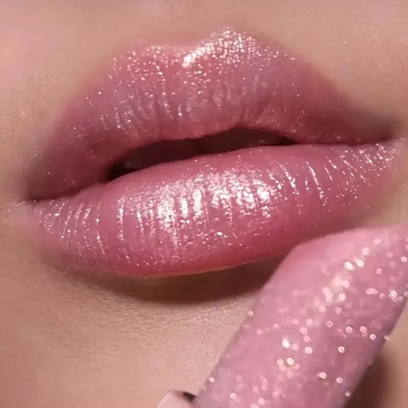 Pudaier Glitter Pearlescent Lipstick: Waterproof Diamond Shimmer & Hydrating Glow