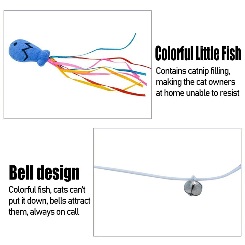 Wooden Cat Wand Toy.