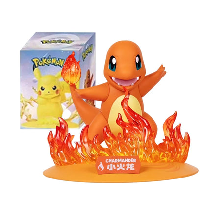 12 style Pok é mon Action Dolls Pikachu Blind Box Anime Models Desktop Decorations Pok é mon Toys Children's Birthday Gifts