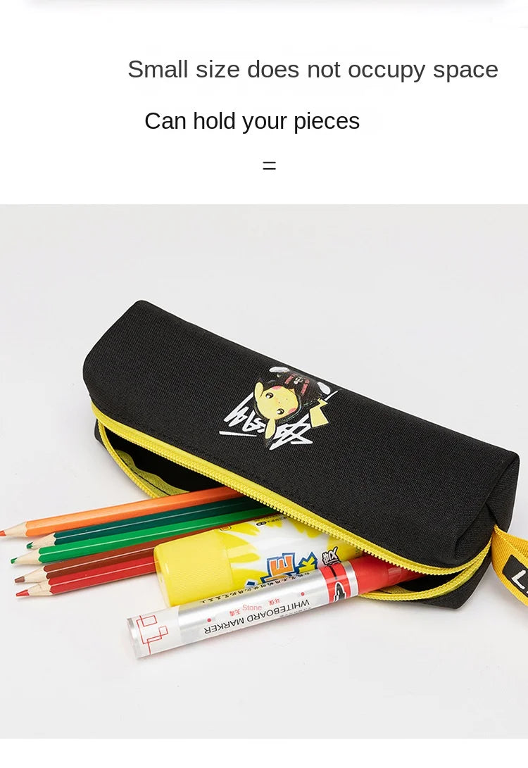 New Anime Pokemon Pikachu Pencil Case Kawaii Cartoon School Student Glowing Pencil Bag Stationery Kids Supplies Festival Gift