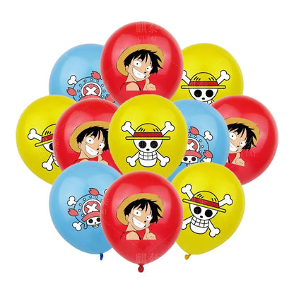 One Piece 12-Inch Latex Balloon Set (3–18pcs) 🎉🏴‍☠️