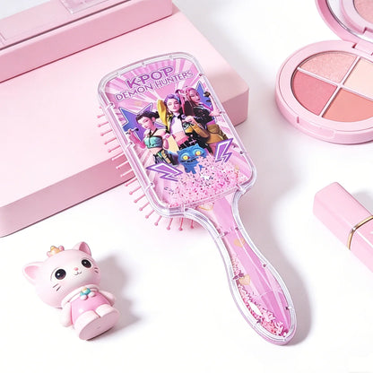 4PCS Anime Cartoon Air Cushion Comb, Portable Hairbrush Perfect Fans Club Gift for Girls and Students