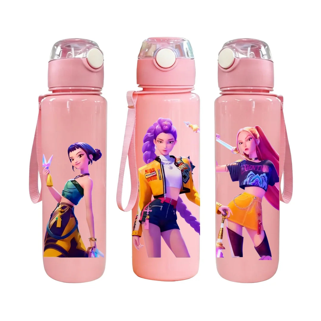 Kids' K-Pop Demon Hunters "Solo Star" Water Bottle: 3D Printed Large Capacity Sports Bottle