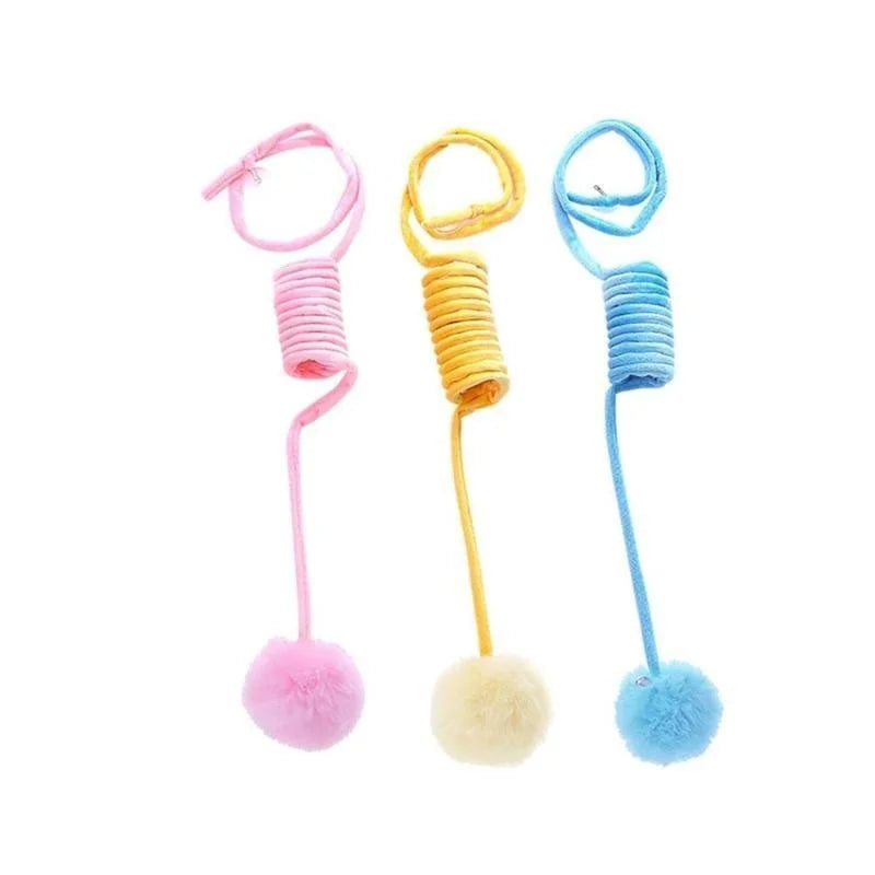Pet Toy Interactive Cat Toys Funny Cat Stick Spring Rope Ball Plush Toy Interactive Play Training Toys Cats Supplies