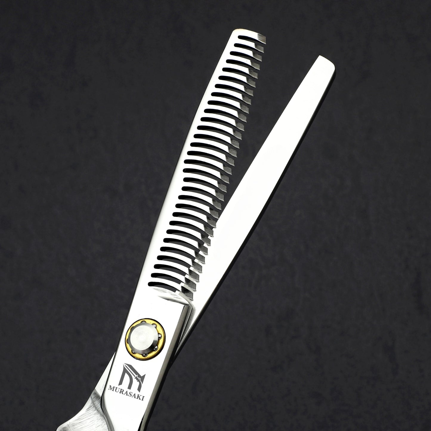 MURASAKI 6.0 inchhair thinning scissors，Professional Barber Accessories，Made by Hitachi 440C Steel，High-end Hair Cutting Tools